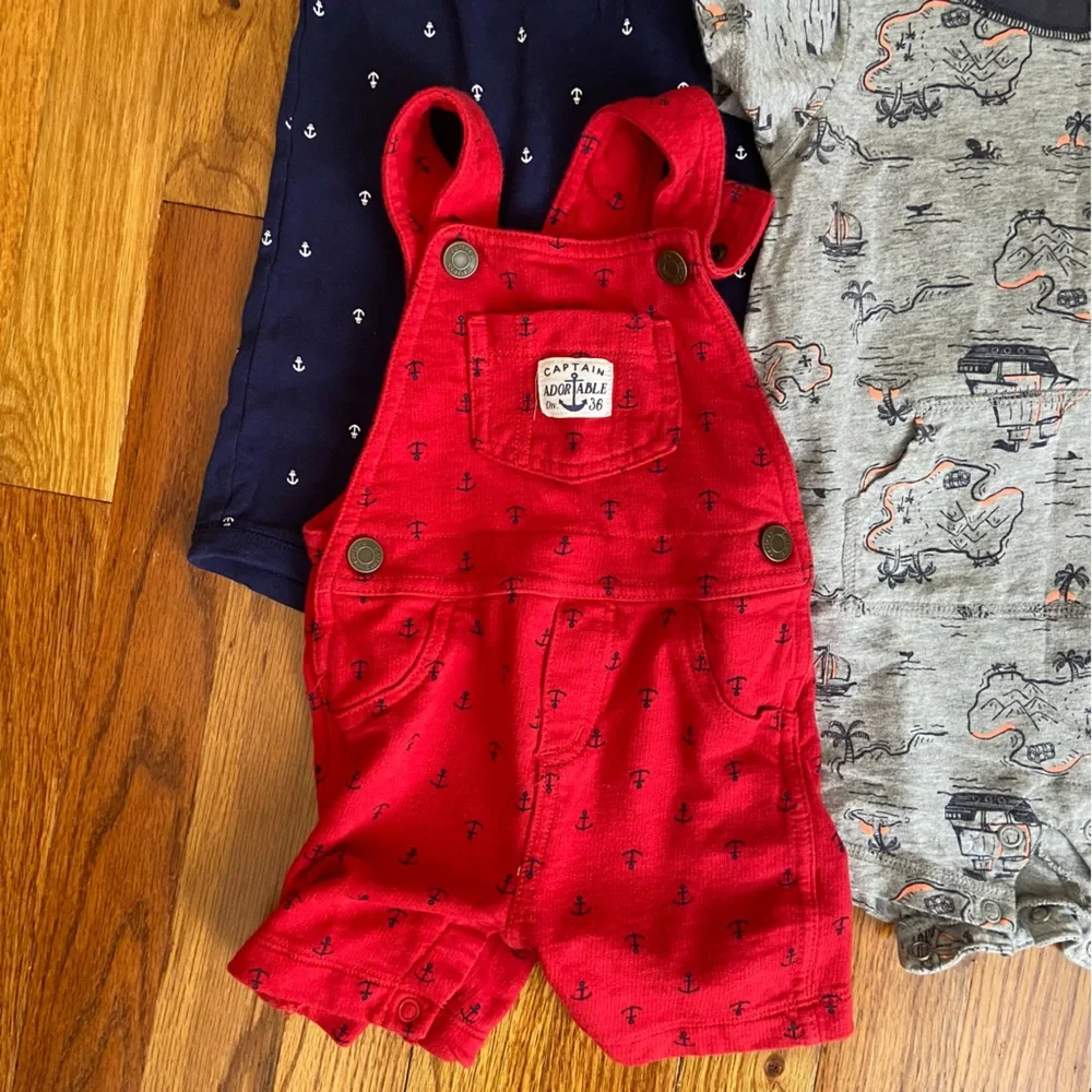 Carters Bundle Romper Set Nautical Summer Costal Theme